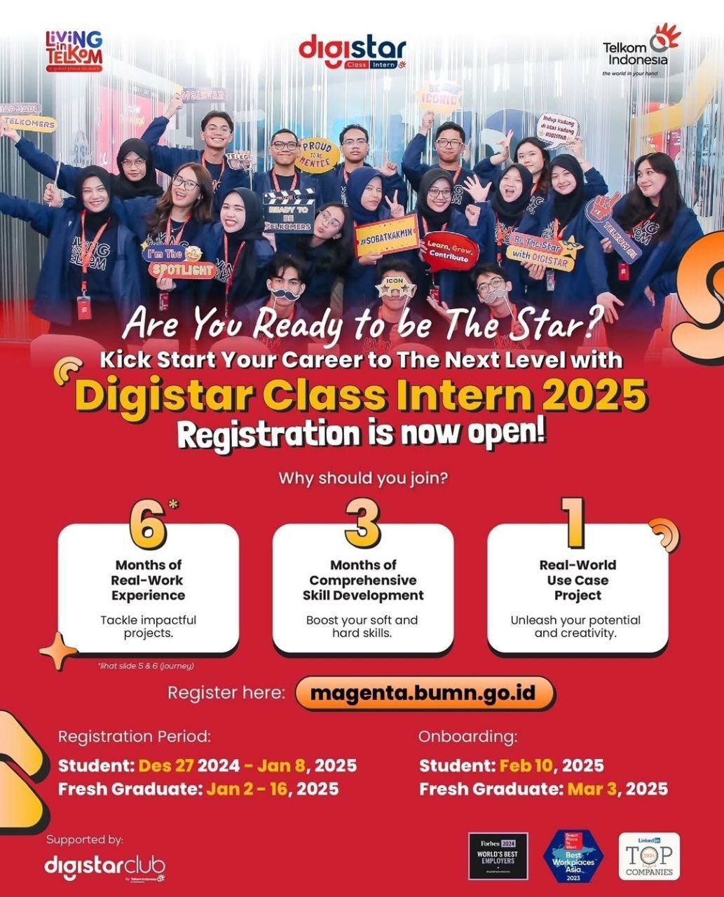 Jadi Bintang Masa Depan! Digistar Class Intern 2025 Telah Dibuka