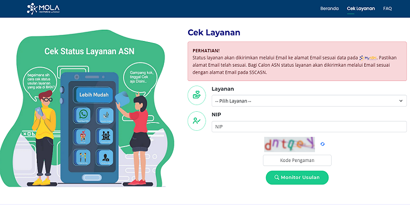 Cara Cek Penetapan NIP PPPK di Aplikasi MOLA BKN, Berikut Notifikasi dan Penjelasannya