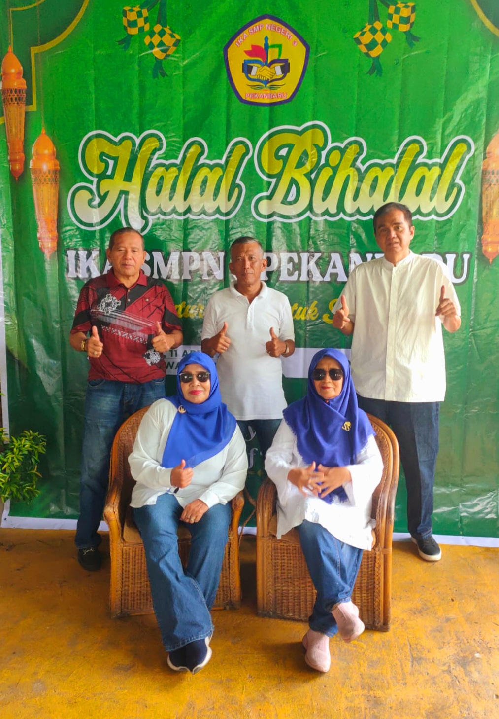 Alumni Angkatan Tahun 1977 hadir di  Acara Halal Bi Halal SMP Negeri 3 Pekanbaru